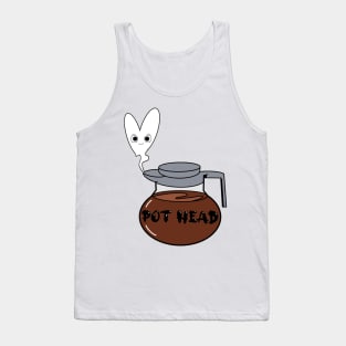 Coffee Pot Head Illustration Tank Top